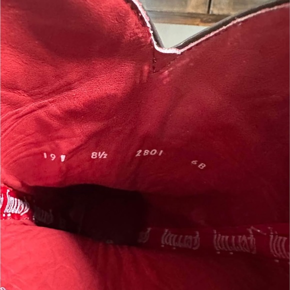 Brown Leather Ferrini Ladies Cowboy Boots with Gold Accents size 8 1/2 NWOT - Picture 7 of 7